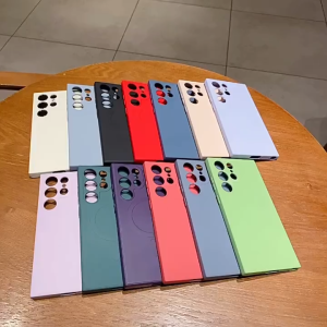 เคสโทรศัพท์มือถือ ซิลิโคนนิ่ม แม่เหล็ก ทรงสี่เหลี่ยม สําหรับ Samsung Galaxy S25 S24 S23 S22 Ultra Plus