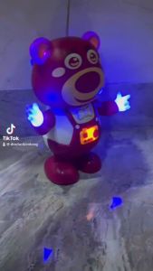 Đồ chơi Lồng đèn trung thu hình GẤU DÂU NHẢY MÚA hot trend xinh xắn cute có pin nhạc đèn quà tặng trung thu cho bé trai