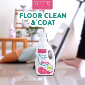 BerryC Floor Cleaner & Coat 1L: Cairan Pembersih Lantai Anti Serangga Kuman - Aman Untuk Robot Vacuum