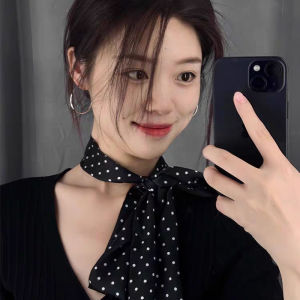 Polka Dot Long Scarf Womens Fashionable Hair Accessory Necktie Stylish Braid Headband Versatile Styling Spring Summer New Arrival