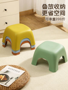 Thickened Plastic Childrens Stool Cartoon Low Stool Living Room Footrest Stool Small Bench Home Leisure Furniture Stool