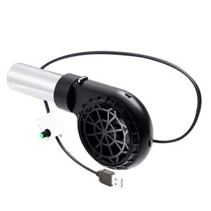 Quạt Thổi BBQ Mini Di Động USB Tốc Độ Không Cấp Độ Quạt Mồi Lửa Với Ống Thép Không Gỉ Dùng Cho Cắm Trại Quạt Thổi Áp Suất Cao