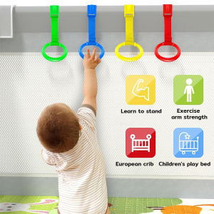 BIBLIO Baby Crib Pull Rings Training Ring for Walking Training Baby Stand Up Walker