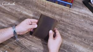 Genuine Cow Leather Passport Holder Travel Wallet with Airtag Case Anti-lost Pocket Pen Card Holder RFID Blocking Passport Cover