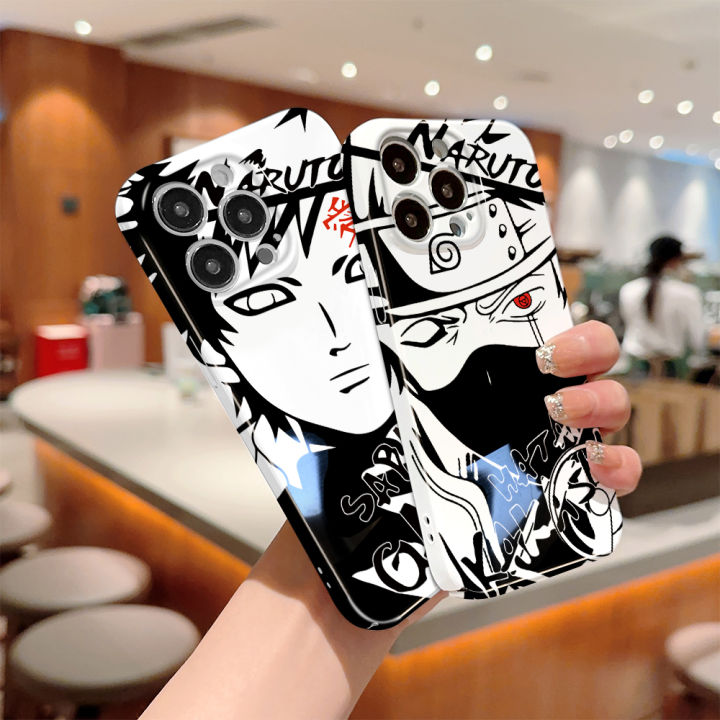 Hontinga All-inclusive Film Casing For Xiaomi Redmi Note 11 Note 11s 4G Case Korean film Phone Case Anime Sketch Black White Naruto Back Casing lens Protector Design Hard Cases Shockproof Shell Full Cover Casing For Girls