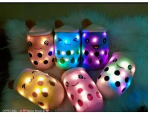 promo boba jumbo LED murah berkualitas / boneka boba murah nyala lampu/ boneka minuman boba viral LED varian size