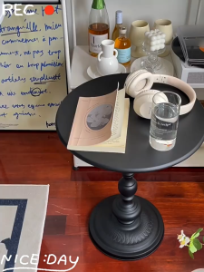 Bàn trà sắt phong cách vintage cổ điển NAGO sang trọng decor nhà cửa kích thước 40x52cm