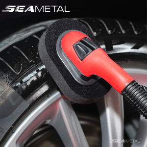 Seamital đánh bóng xe cọ bọt biển chống trượt bàn chải làm sạch bàn chải có tay cầm dài bánh xe bàn chải đánh bóng công cụ