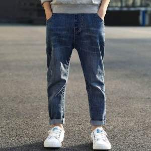 Quần Jean Dài Cho Bé Trai Co Giãn Phom Vừa Từ 27-46Kg Mặc Đi Học Đi Chơi