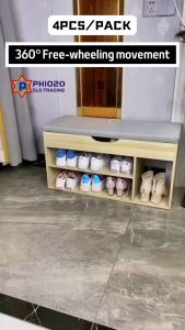 4PCS rotating wheel universal pulley Rotating wheel storage box carton furniture mini rotating caster 360° rotation