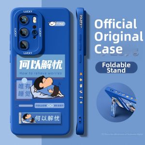 Full Coverage Drop Protection Phone Case with Stand for Huawei p40 Series Soft Silicone