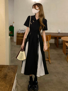 New Chinese Style Improved Cheongsam Dress Womens Summer French Style Fancy Temperament Waist-Controlled Slimming Small Dress