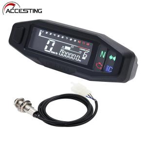 【Penghantaran tempat】 Speedometer motosikal baru tolok minyak Tachometer meter Digital sejagat dalam kluster menghidupkan penunjuk lampu isyarat Tachometer Motorcycle Tachograf Tachyometer - Lazada