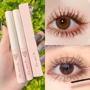Mascara Waterproof Long Lasting Curling Smudge-proof Easy to Wear Small Brush Mascara Long Thick Curling Lengthening Eyelash Extension Eye Makeup Tool Cosmetic