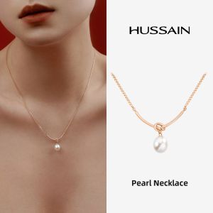 HUSSAIN | Baroque Pearl Pendant Necklace High-end Luxury