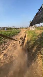 ใบขุดร่องฝังท่อ PVC ร่อง2.5นิ้ว ขนาดจาน17นิ้ว พร้อมชุดเกียร์ใส่เครื่องตัดหญ้า งานคุณภาพสูง รับประกันสินค้า