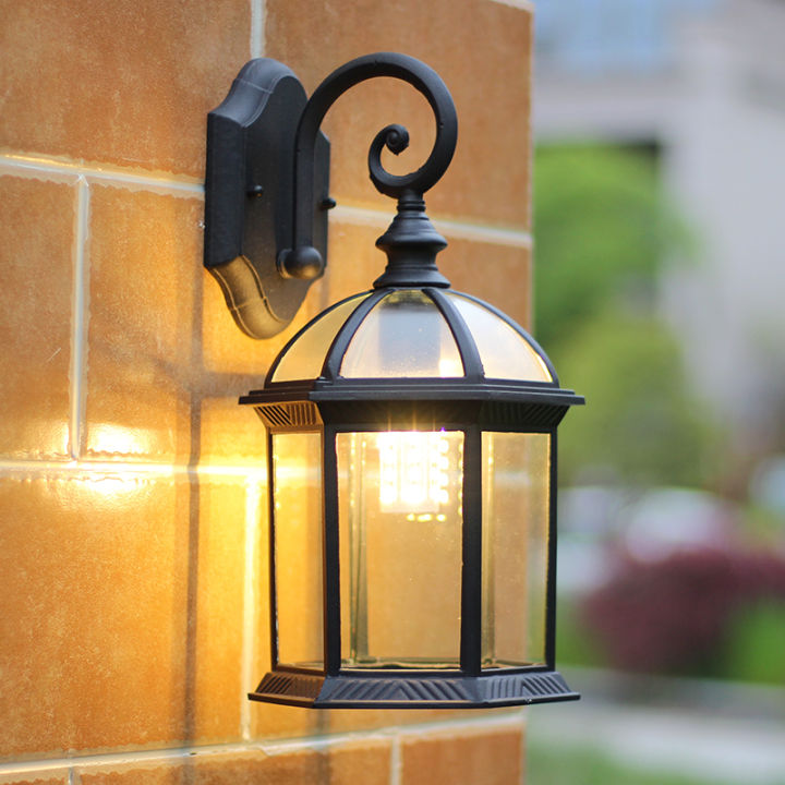 Exterior Wall Retro Terrace Minimalist American Country Outdoor ...