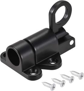 Khóa Bu Lông Cửa Sổ Lò Xo Tự Động Đa Năng Cơ Chế Tự Đóng Bền Bỉ Với Vòng Kéo An Toàn Hợp Kim Nhôm Đen/Trắng/Bạc