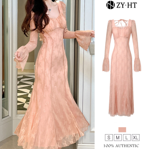 ZYHT ชุดเดรสทำงานของผู้หญิงชุดเดรสวันหยุดชุดเดรสเกาหลีชุดราตรีเข้าร่วมงานชุดเดรสสุดหรู Gaun Modis ชุดเดรสปาร์ตี้ชุดแต่งงาน80286