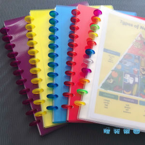 Rainbow Mushroom Hole A4 Loose Leaf File Folder Thickened Detachable Early Education Stationery Storage Bag Removable Binding Ring