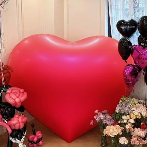 63 inch Red Huge Giant Heart Balloon Foil Balloon for Valentines Day Wedding Engagement Mariage Party Decoration