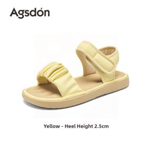 Agsdon | Soft Sole White Summer French Style Thick Bottom Sport Sandals