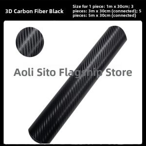 OLLIESTO | 3D Carbon Fiber Matte Black Interior & Exterior Wrap Film