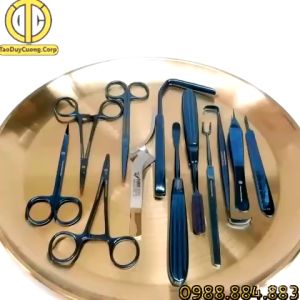 Dụng cụ phẫu thuật thẩm mỹ Mũi màu xanh GERMANY TẶNG KHAY VÀNG khi mua trọn bộ 12 món