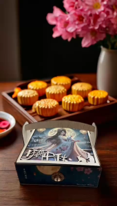 Chang’e Goddess Moonlight Wooden Mooncake Box | Mid-Autumn Festival Drawer Gift | HL Makes FB25-24