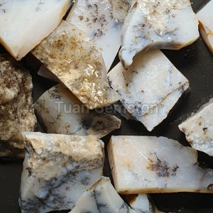 Bahan / Bongkahan Batu Akik Asli Natural Dendrit Motif Unik langka