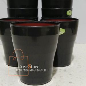 PROMO 1 LUSIN GELAS MINUM 2 WARNA GELAS RAMEN ULIR TERMURAH BPA FREE