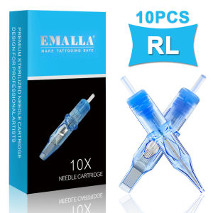10pcs EMALLA ELIOT Tattoo Cartridge Needle RL Round Liner for Cartridge Tattoo Machine Disposable Sterilize Tattoo Needles