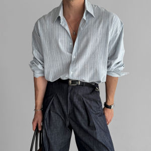 DAVID&ME | Vertical Stripes Sun Protection Shirt American Minimalist Casual Lightweight