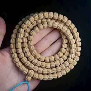 Deep Pit and Demon Face Patterns High Density Agarwood Seeds Buddhist Prayer Beads