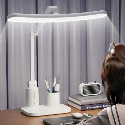 AURO Lampu Meja Belajar LED Eye Protection 3in1 Color Pen Holder 16.2W - 1516-35 - White