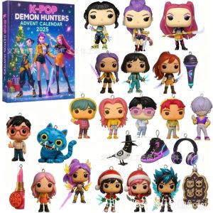 Kpop Demon Hunters Advent Calendar Huntrix Rumi Mira Zoey SAJA Boys Derpy Tiger New Years Decor Christmas Countdown Toys Gifts