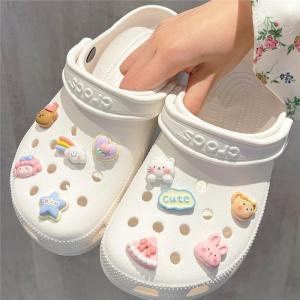 MONLEYTA | Cartoon Crocs Shoe Flowers Decorative Accessories Kids Hole Shoes Flower Cross Brand Manli Star Childrens Shoe Buckle Parts