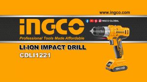 INGCO MESIN BOR CORDLESS / BATERAI 12V HURAH LITHIUM HD (1B) UNTUK BESI & KAYU STANDAR GERMAN CDLI1221