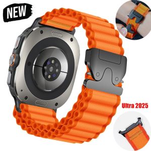 Nylon Strap for Samsung Galaxy Watch Ultra 2025 47mm Off-road Sports Wristband Bracelet for Galaxy Watch Ultra 7 47mm Bracelet