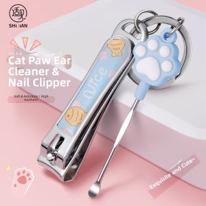 SHIJIAN | Cute Portable Nail Clippers Ear Pick Set with Keychain