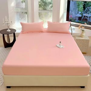 Premium Solid Color Fitted SheetUltra-Soft Sateen Weave for Cozy Nights - Hypoallergenic and Easy Care Bedding  No Pillowcases