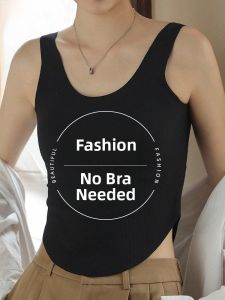 MiiOW | MiiOW Summer Tank Top Womens Bralette Inner Wear Strap Vest Padded Backless Workwear Casual Solid Color Fit Style