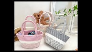 IELGY Giỏ Đi Chơi Kỳ Nghỉ Nhỏ Màu Hồng Tươi Mới Xoắn Túi Xách Tay Cho Nữ