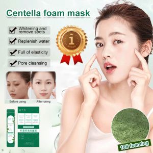 🔥Deep Cleansing and Soothing for Sensitive Skin🔥Centella Asiatica Bubble Mask/积雪草泡泡面膜/Dissolve Blackheads Refreshing Pore Purifying Skincare/Moisturizing Brightening Non-Irritating Herbal Formula/Topeng Buih Gotu Kola