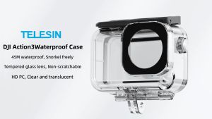 TELESIN Waterproof Housing Dive Case for DJI OSMO ACTION 6 5 4 3