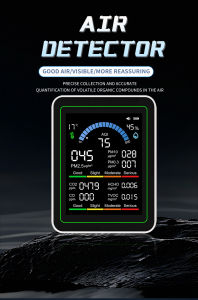 home Newly upgraded 10-in-1 air detector with 24-hour battery life PM2.5 formaldehyde TVOC temperature and humidity CO2 detector