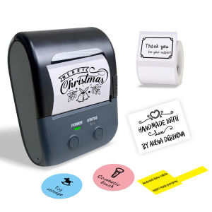 2-inch wireless thermal label printer or Thermal Paper: iOS/Android compatible label printer suitable for households