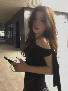 Black Off-Shoulder T-Shirt with Bow Tie Design