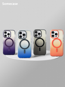 เคสโทรศัพท์มือถือ Somecase ดีไซน์เรียบหรูแบบด้าน ดีไซน์สีสันตัดกัน ดูดซับแม่เหล็ก Apple iPhone 17 pro Max 16 pro แบบครอบเต็ม