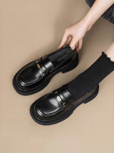 Josiny | Thick Heeled Oxford Loafers Ladies